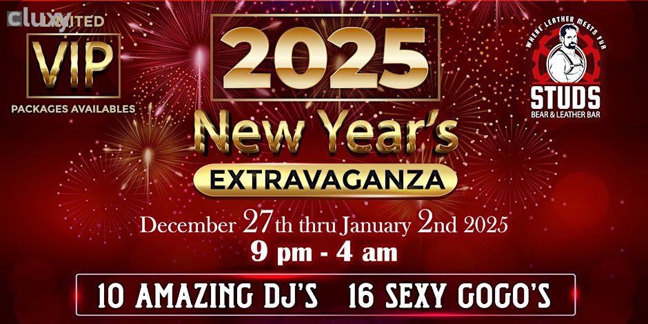 STUDS Bear and Leather Bar - 2025 New Year's Extravaganza!!