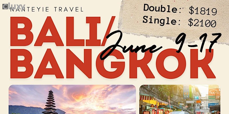 Travel to Bali and Bangkok with Nanteyie