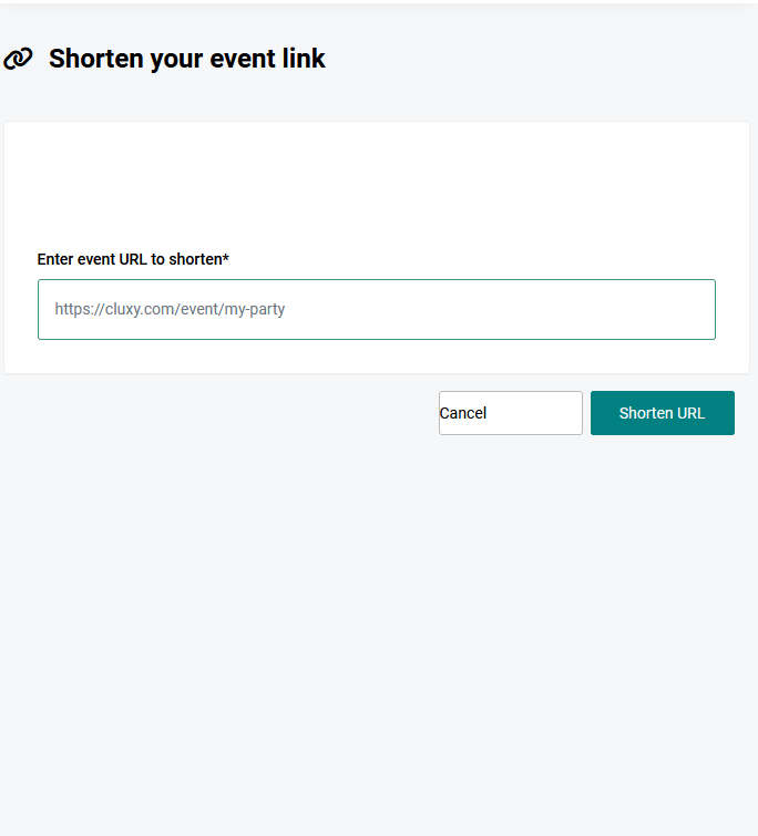 How To Shorten Your Event Link